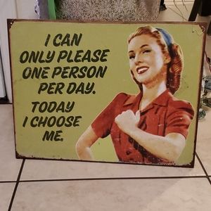 Vintage metal sign